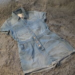 Celebrity Pink Denim Jumpsuit - Blue